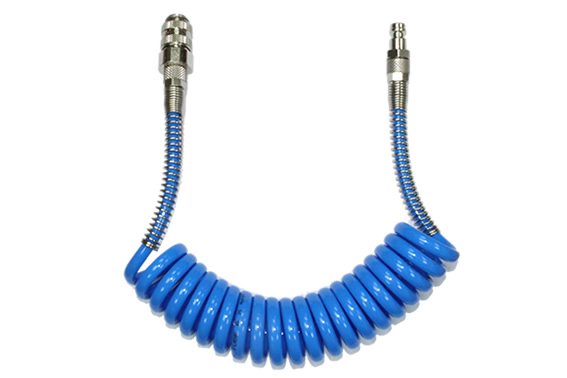 Blue polyurethane coils